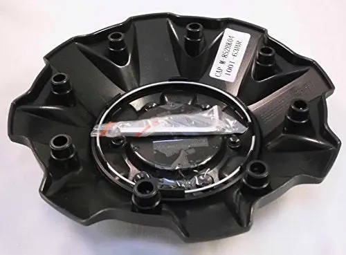 Fuel Wheels Flat Black Black Rivets Custom Center Cap Set Of One (1) # 1001-63B 5-6 Lugger 2