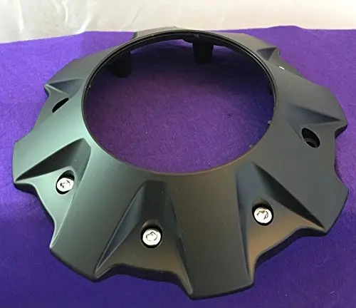 Fuel Wheels Flat Black Black Rivets Custom Center Cap Set Of One (1) # 1001-63B 5-6 Lugger 2