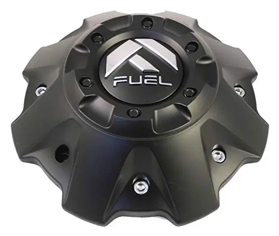Fuel Wheels Flat Black Chrome Rivets Custom Center Cap Set Of One (1) # 1001-63B 5-6 Lugger 1