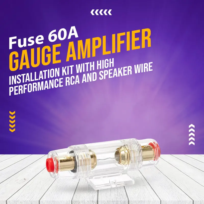 Fuse 60A Gravity Gr-Kit8r 8 Gauge Amplifier Installation Kit With High Performance Rca And Speaker Wire 1