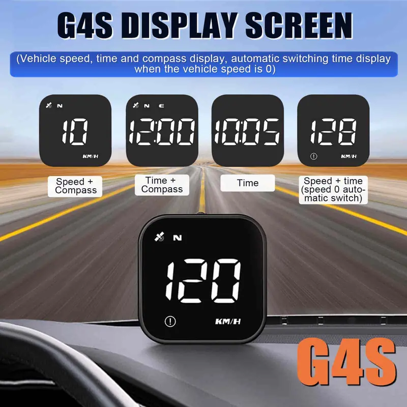 G4s Head-Up Display Hud Gps Universal Multi-Function Speedometer Portable Car 1