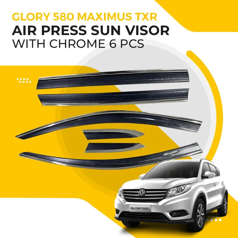 Glory 580 Maximus Txr Air Press Sun Visor With Chrome 6 Pcs 1