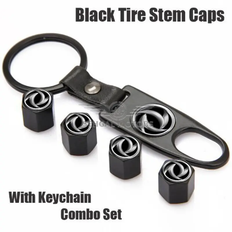 Glory Air Valve Nozzle Cap With Keychain - Black 1