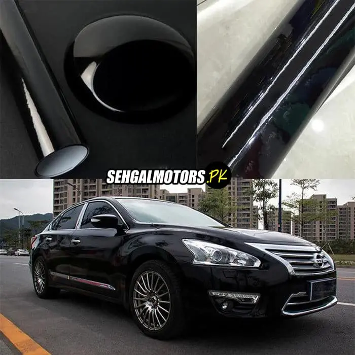 Glossy Panoramic Black Maximus Car Vinyl Wrap Film 2.5 Ft 1