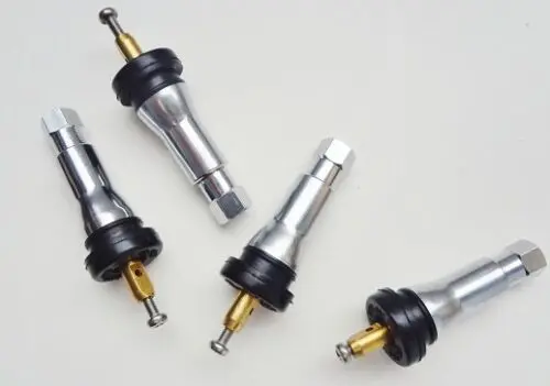 Gm Tire Pressure Sensor Valve Set Of 4 With Chrome Sleeves And Caps 1