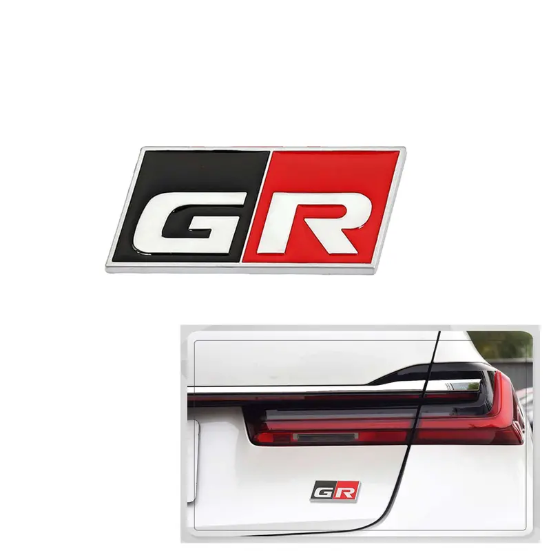 Gr Metal Logo Black Red Chrome Small 2
