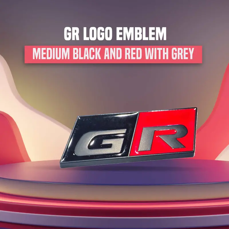 Gr Metal Logo Black Red With Grey - Medium 1