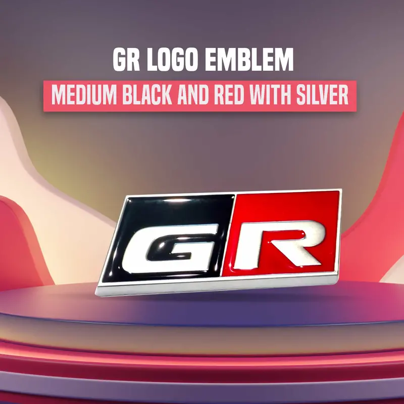 Gr Metal Logo Black Red With Silver - Medium 1