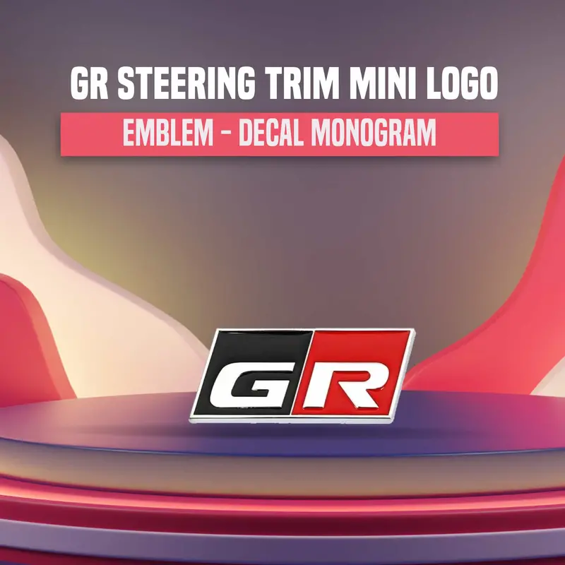 Gr Metal Steering Trim Logo Black Red - Mini 1