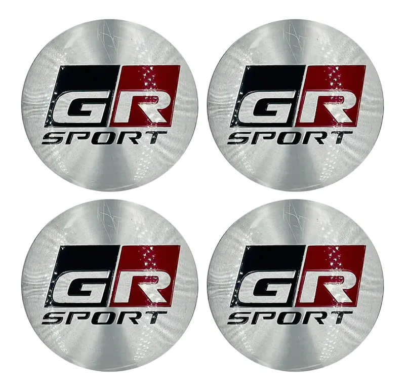 Gr Sport Wheel Cap Logo Chrome Center Hub Badge Sticker - 4 Pcs 2
