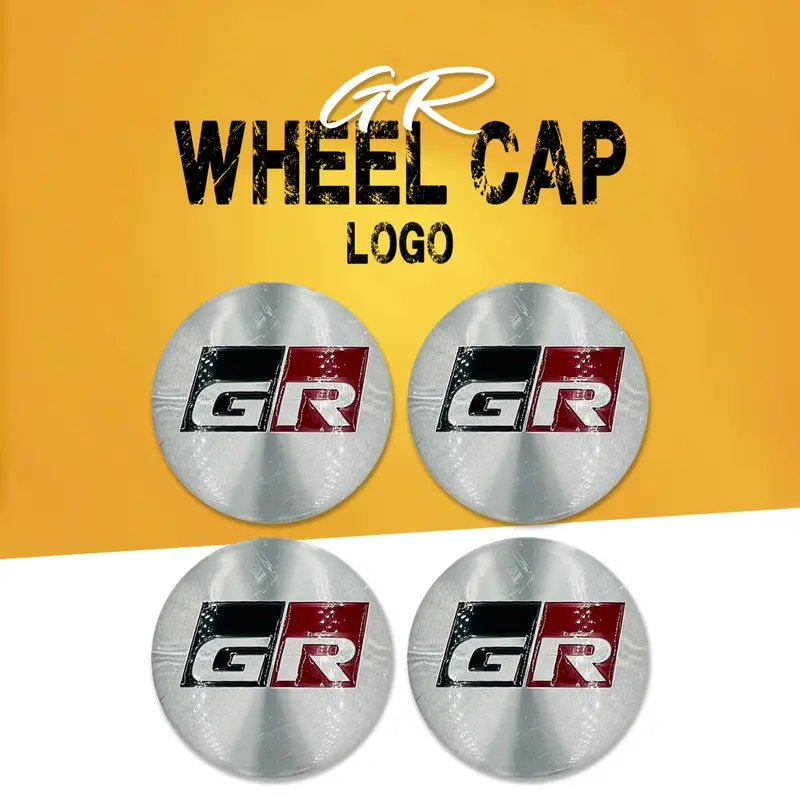 Gr Wheel Cap Logo Center Hub Badge Sticker - 4 Pcs 1
