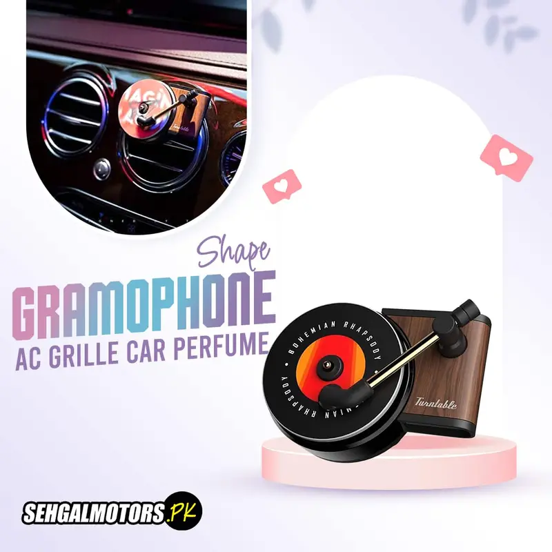 Gramophone Shape Ac Grille Car Perfume 1