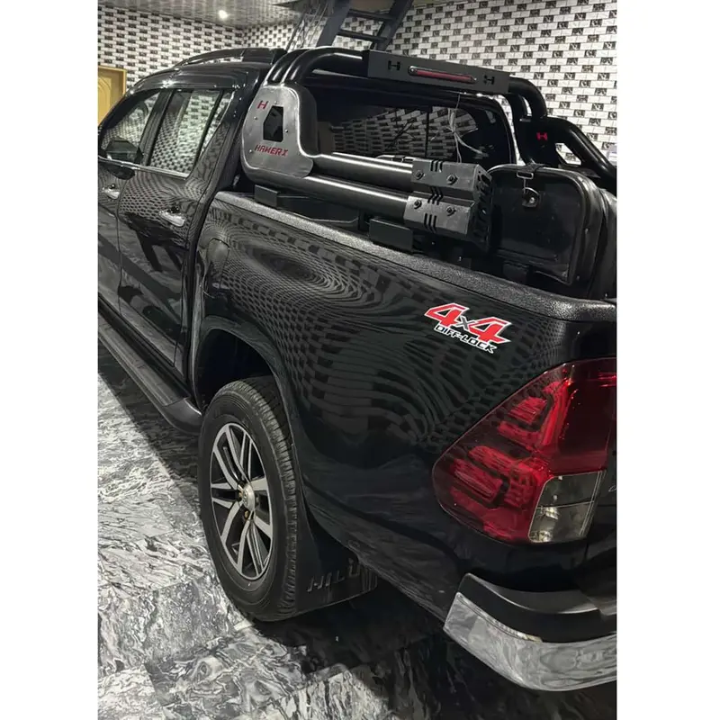 Hamer Double Pipe Full Bazooka Roll Bar - Hilux Vigo Revo Tiger Isuzu Dmax Byd Shark Jac T9 Machine Gun Style 1
