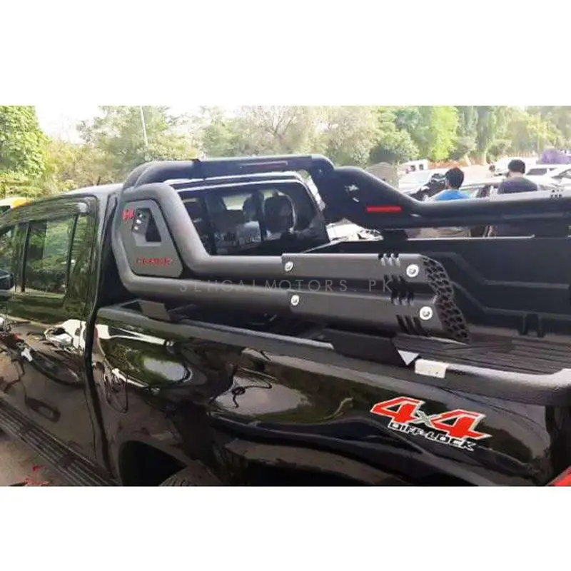 Hamer Double Pipe Full Bazooka Roll Bar - Hilux Vigo Revo Tiger Isuzu Dmax Byd Shark Jac T9 Machine Gun Style 2