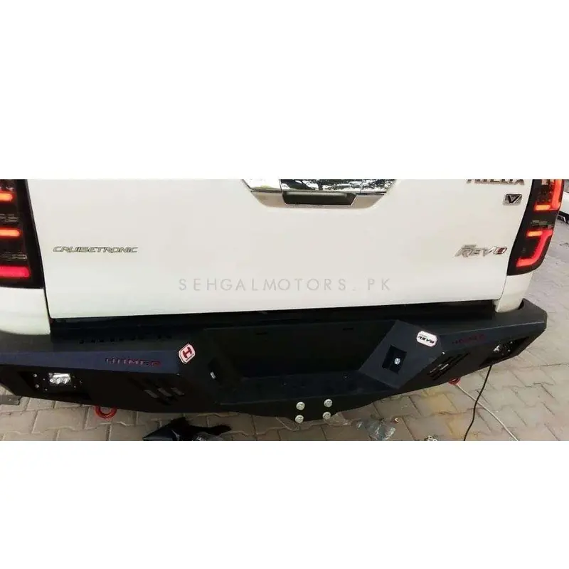 Hamer Steel Back Bumper With Fog Lamps V2 2016-2020 - Toyota Hilux Vigo Revo Tiger Hamer Bull Bar 1