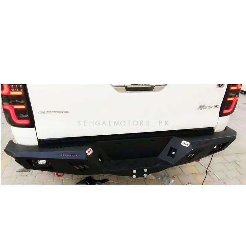 Hamer Steel Back Bumper With Fog Lamps V2 2016-2020 - Toyota Hilux Vigo Revo Tiger Hamer Bull Bar 2