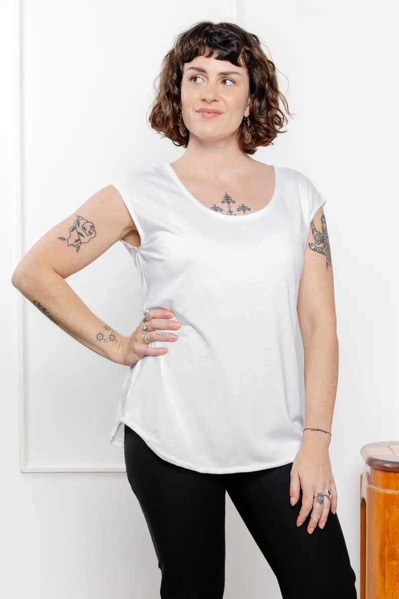Haut Sans Manches - Blanc Doux 1