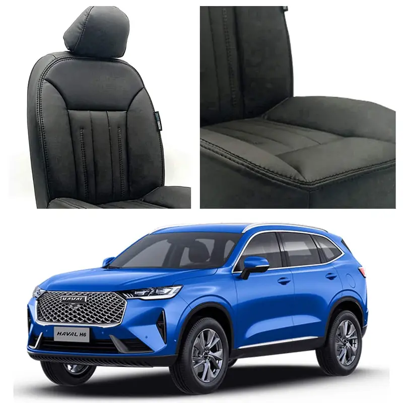 Haval H6 Audi Design Black Seat Covers 2021 - 2024 1