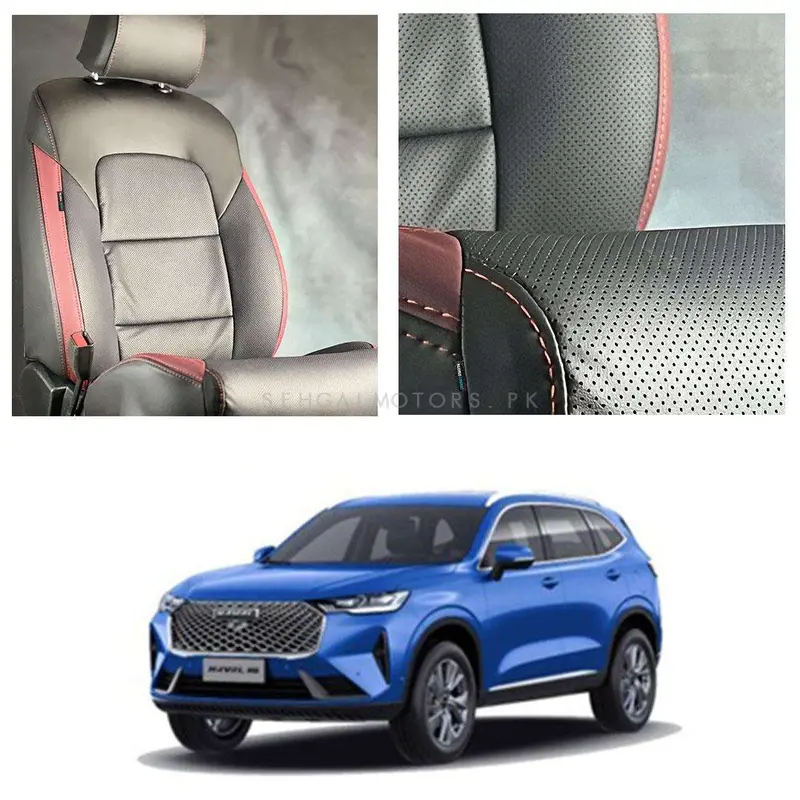 Haval H6 Breathable Black Red Seat Covers 2021 - 2024 1