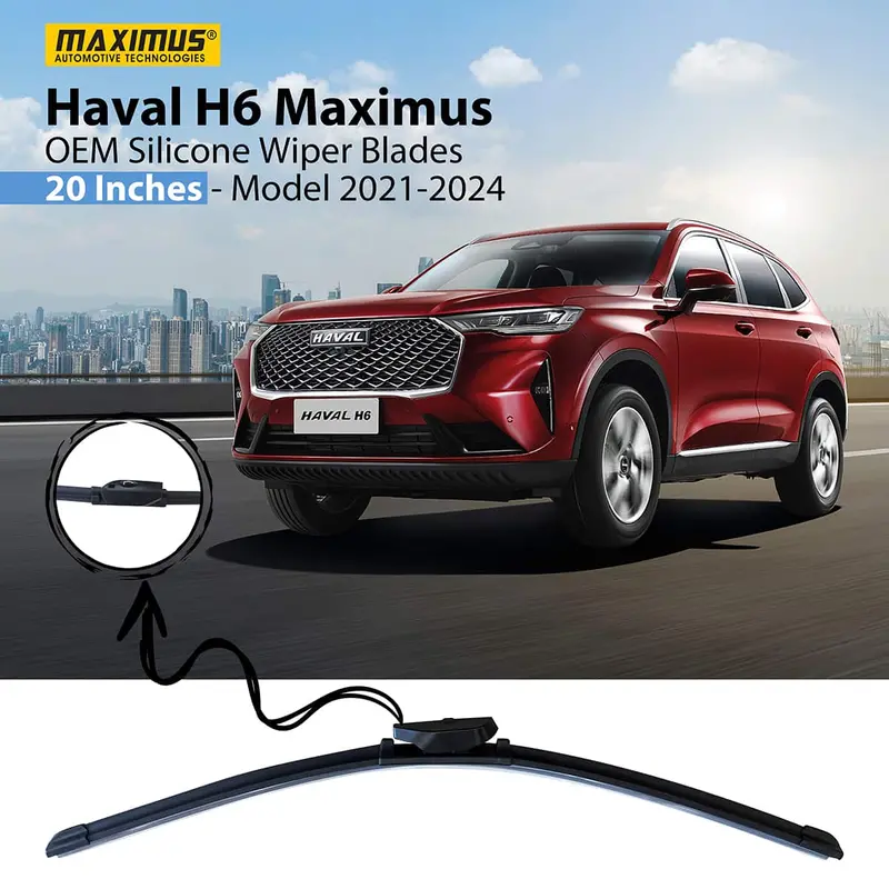 Haval H6 Maximus Oem Silicone Wiper Blades 20 Inches Each 2021 - 2024 - Blade Element Fr Rh 5205104Xkn11a 1
