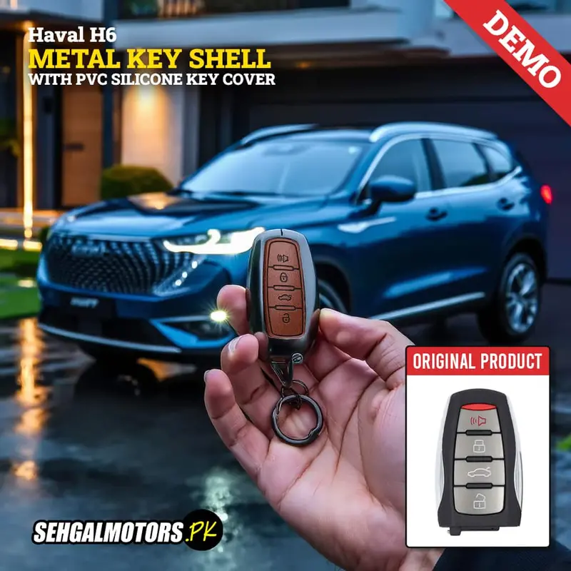 Haval H6 Metal Key Shell With Brown With Keychain 2021 - 2024 1