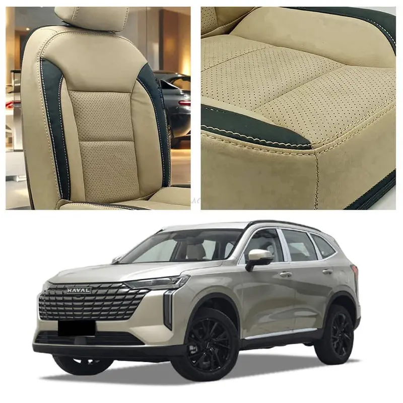 Haval H6 Phev Breathable Beige Black Seat Covers 2025 - 2026 1