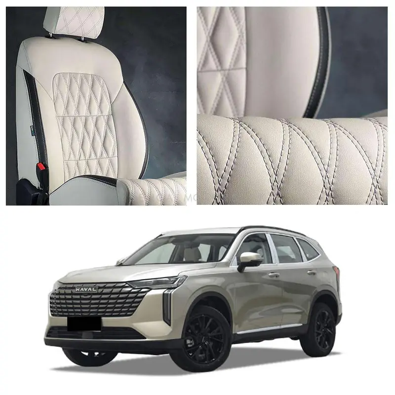 Haval H6 Phev Diamond Cut Beige Black Seat Covers 2025 - 2026 1