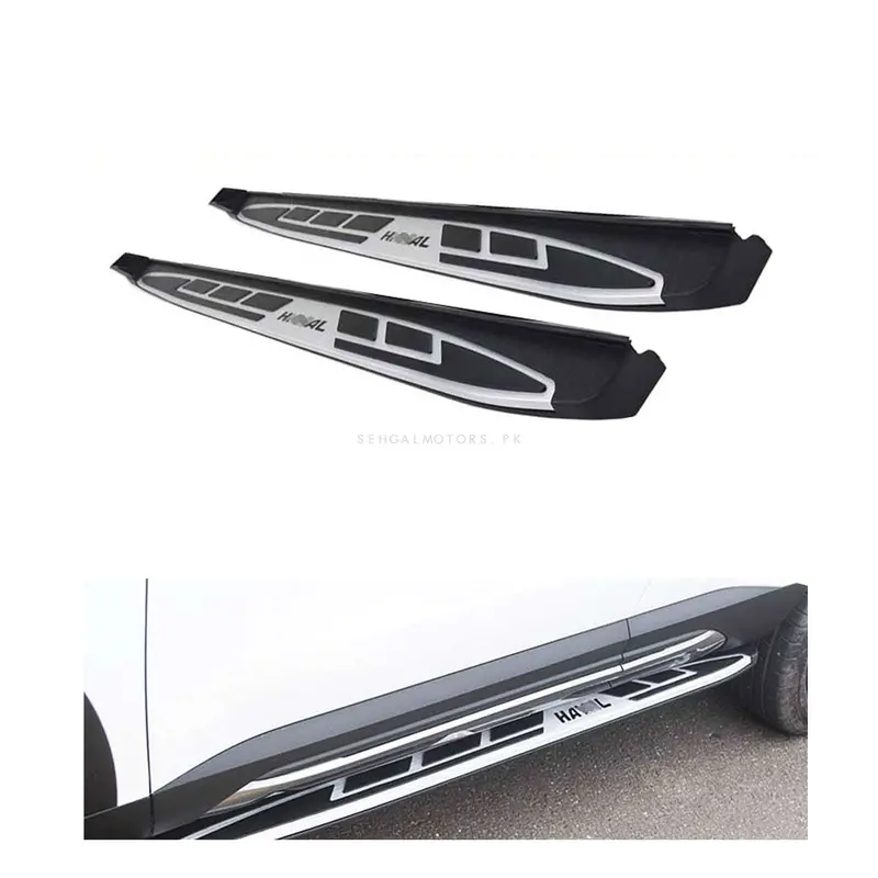 Haval H6 Side Steps Foot Rest Black And White V1 2021 - 2024 1