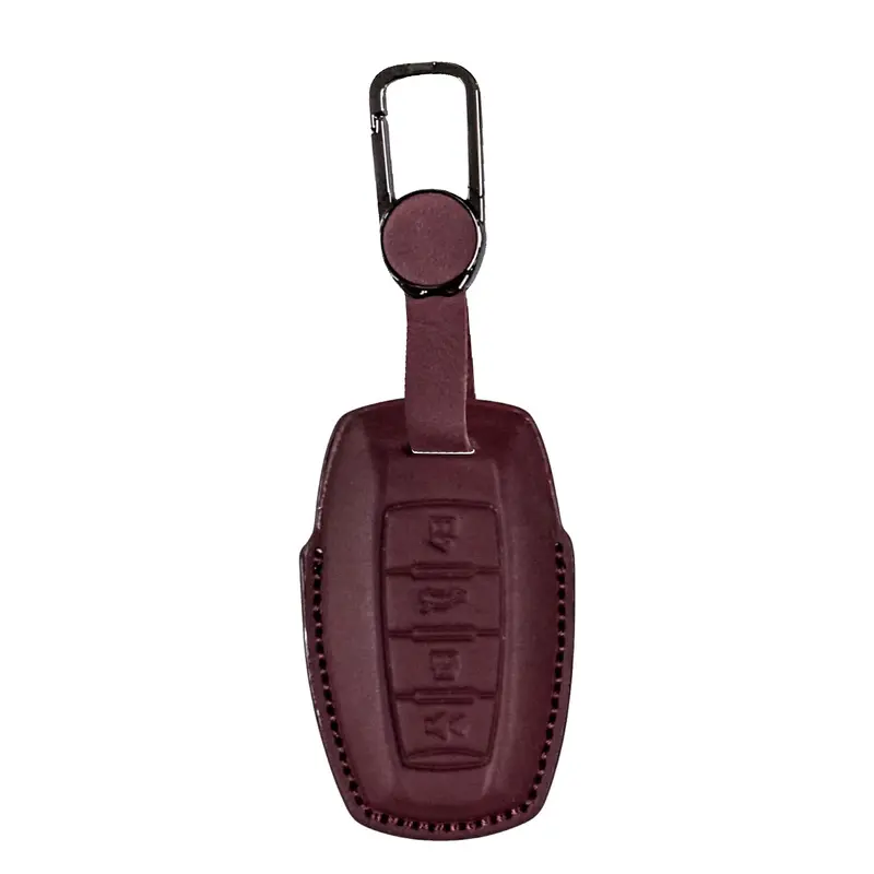 Haval H6 Tpu Key Cover Maroon 2021 - 2024 - - Leather Texture 1