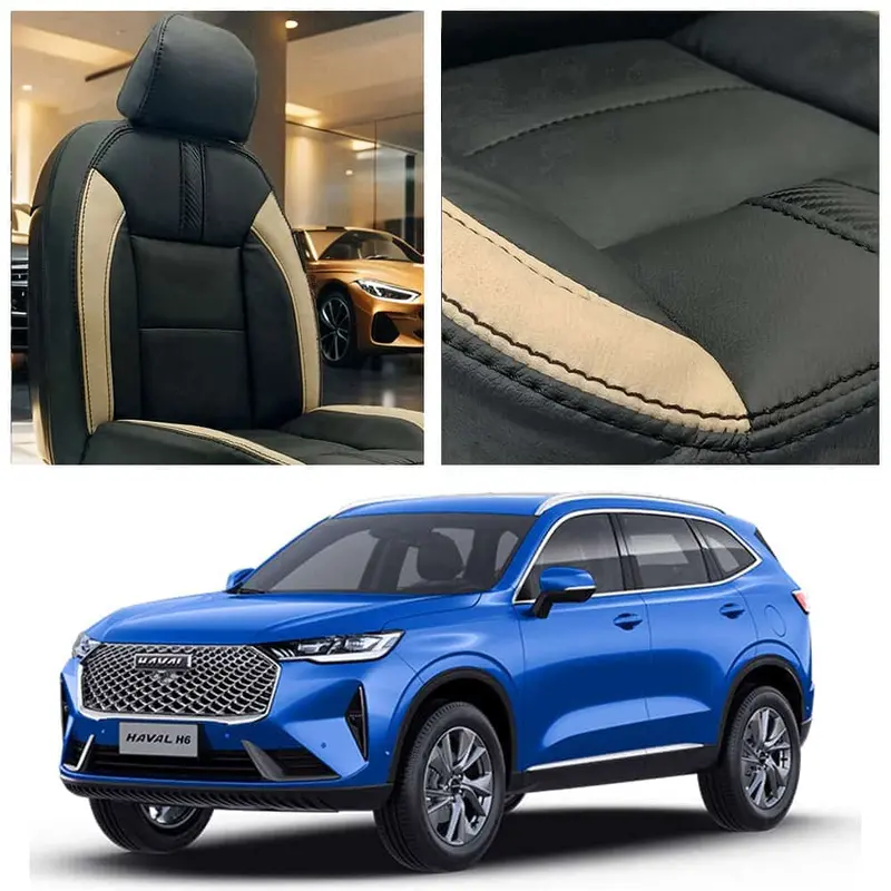 Haval H6 Type R Black Beige Seat Covers 2021 - 2024 1