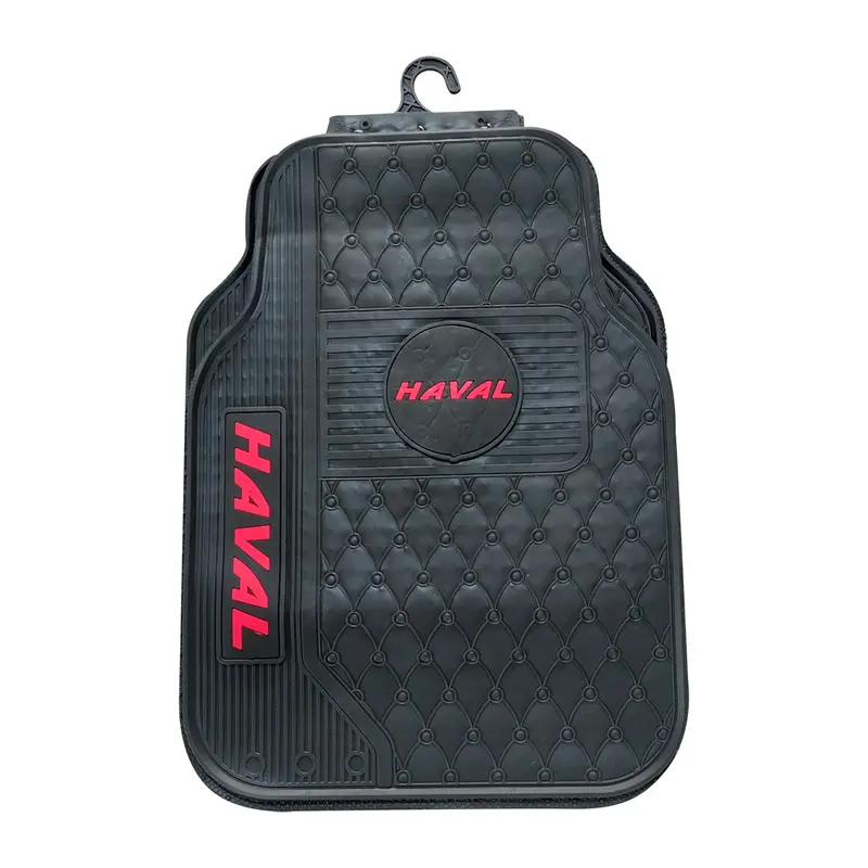 Haval H6 Universal Pvc Rubber Floor Mat Black Mix Design 5 Pcs 2021 - 2024 - Latex Mats - Foot Mat For Car 2