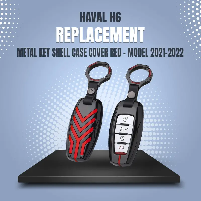 Haval Joilion / H6 Replacement Metal Key Shell Case Cover Red 4 Button 1