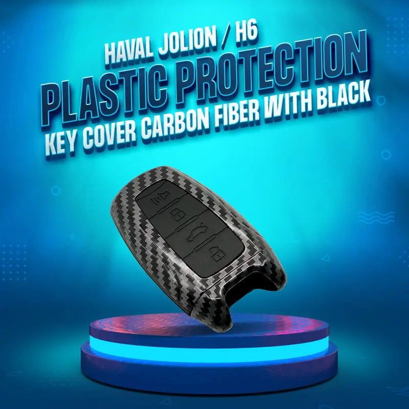 Haval Jolion / H6 Plastic Key Cover Pvc 4 Buttons 2021 - 2025 - - Carbon Fiber With Black 1