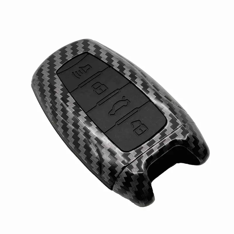 Haval Jolion / H6 Plastic Key Cover Pvc 4 Buttons 2021 - 2025 - - Carbon Fiber With Black 2