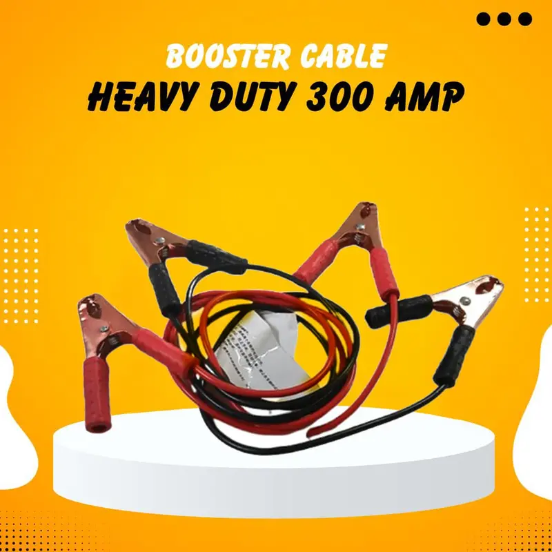 Heavy Duty Booster Cable 300 Amp - Emergency Battery Booster Jump Starter 1