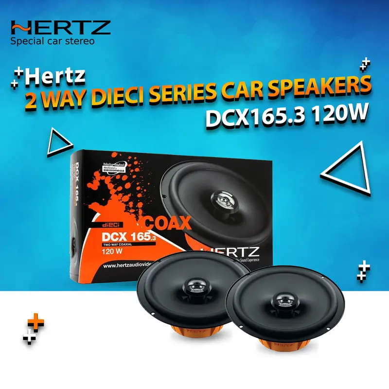 Hertz Dcx165.3 2 Way Dieci Series Car Audio Speakers 6.5 Inches - 120W - Genuine (Set Of 2) 1