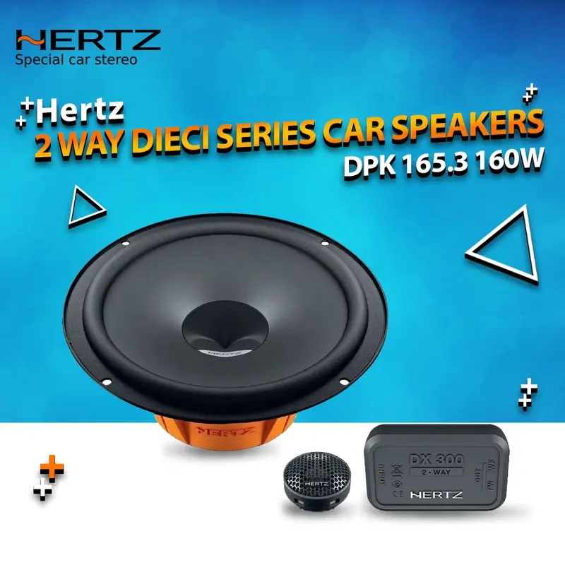 Hertz Dpk 165.3 2 Way Dieci Series Car Audio Speakers  - 160W - Genuine (Set Of 2) 1