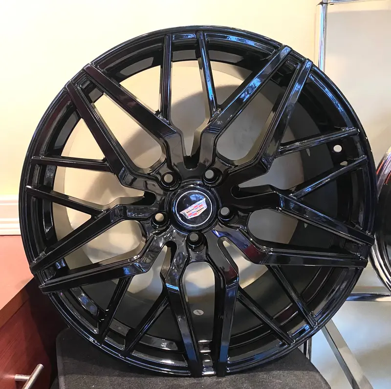 Hi-Gloss Black Stacked 20" X 8.5" Set Of 4 Wheels 5X120 Cts Ct5 Ct6 Xts Xt4 2