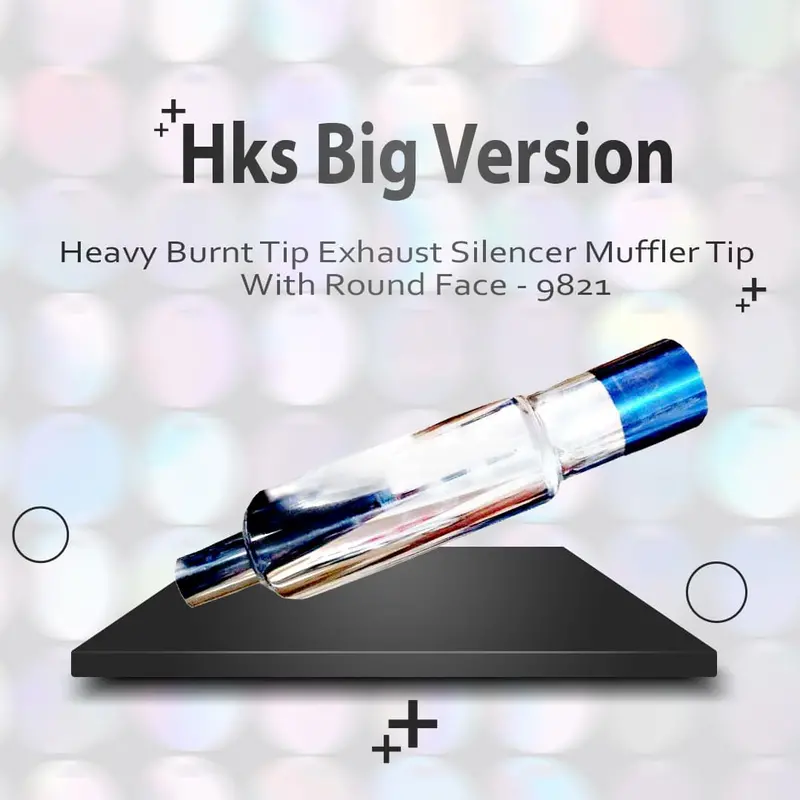 Hks Big Version Heavy Burnt Tip Exhaust Silencer With Round Face - 9821 1