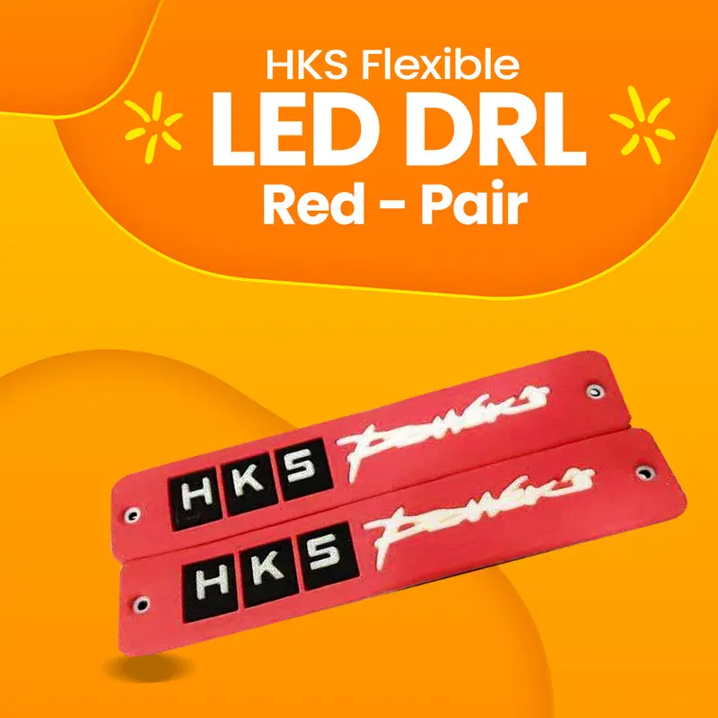 Hks Flexible Led Drl Red - Pair - Daytime Running Lights | Car Styling Led Day Light | Drl Lamp 1