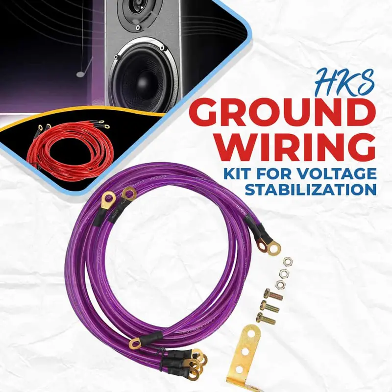Hks Ground Wiring Kit For Voltage Stabilization And Uniform Current 1