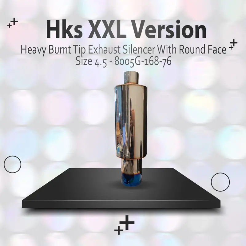 Hks Xxl Version Heavy Burnt Tip Exhaust Silencer With Round Face - 4.5Cm - 8005G-168-76 1