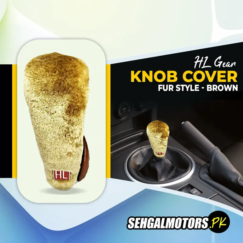 Hl Gear Knob Cover For Manual Transmission Fur Style - Brown 1