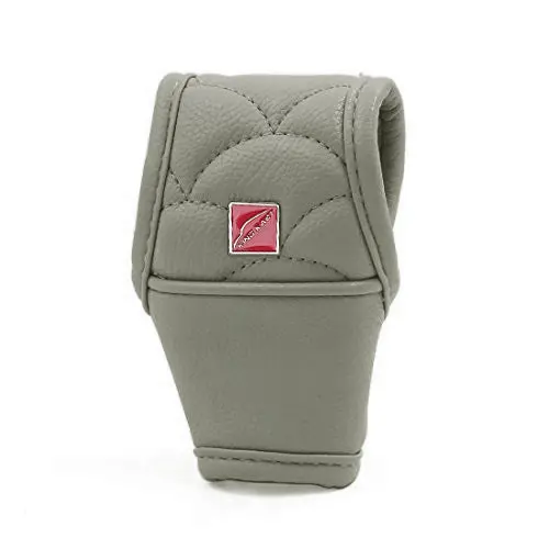 Hl Gear Shift Knob For Auto Leather Cover Gray 2