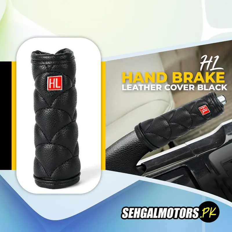Hl Hand Brake Leather Cover Black - Leather Hand Brake Cover Protective Sleeve | Parking Brake Case 1