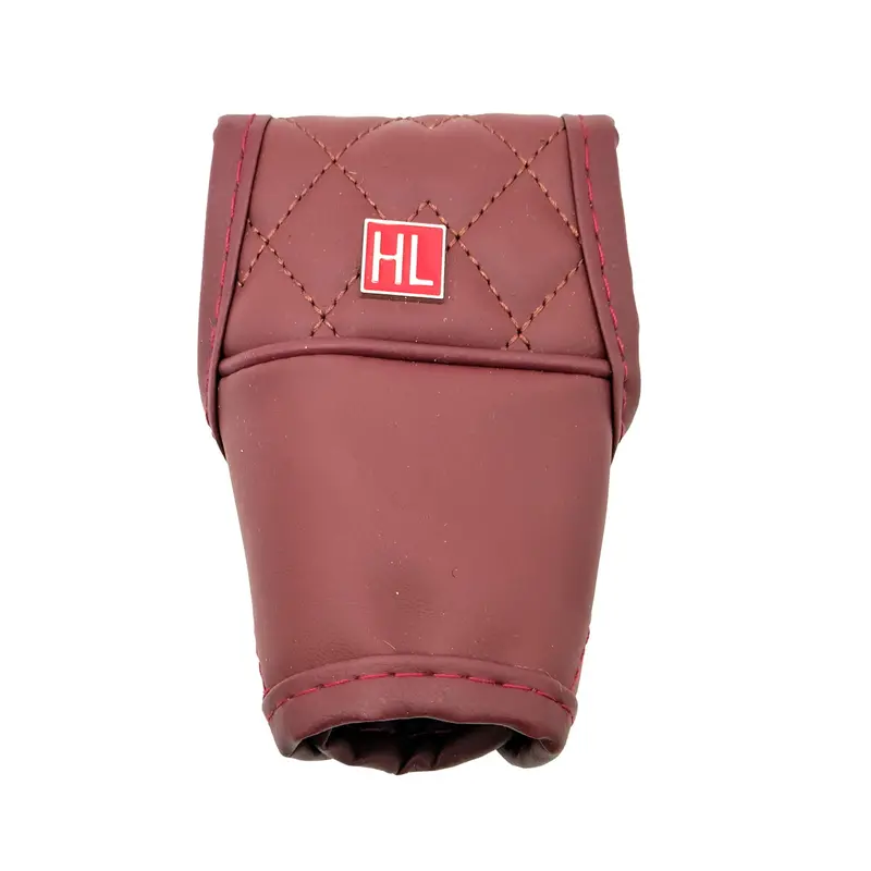 Hl Leather 7D Style Auto Gear Shift Knob Cover - Mehroon 2
