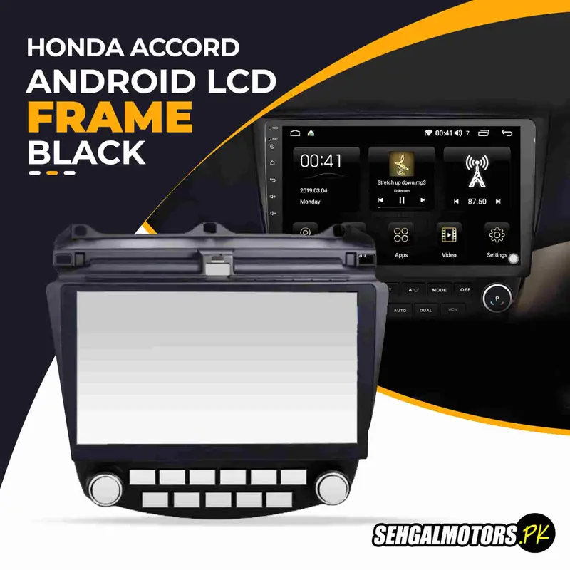 Honda Accord Android Lcd Frame With Grip Black 10 Inches 2002 - 2007 - Version 3 1