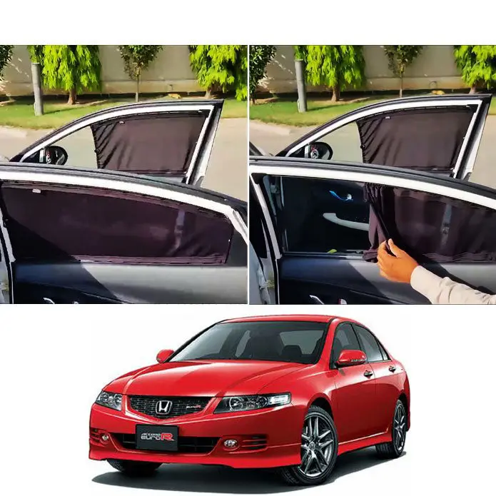 Honda Accord Cl7/Cl9 Custom Fit Retractable Curtains 2002 - 2007 - Sun Shade - Parda 1