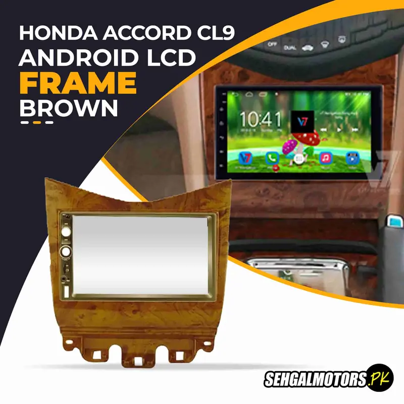 Honda Accord Cl9 Android Lcd Frame With Grip Brown 2002 - 2007 - 10 Inches 1
