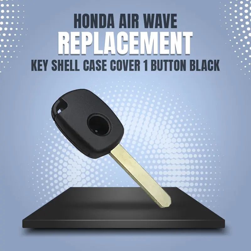 Honda Air Wave Key Shell Case Cover Black 1 Button - Replacement Casing 1